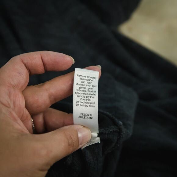 Athleta Size Small S Black Gray Uptempo Hoodie Thumbholes Long Sleeve Active Top - Picture 6 of 8